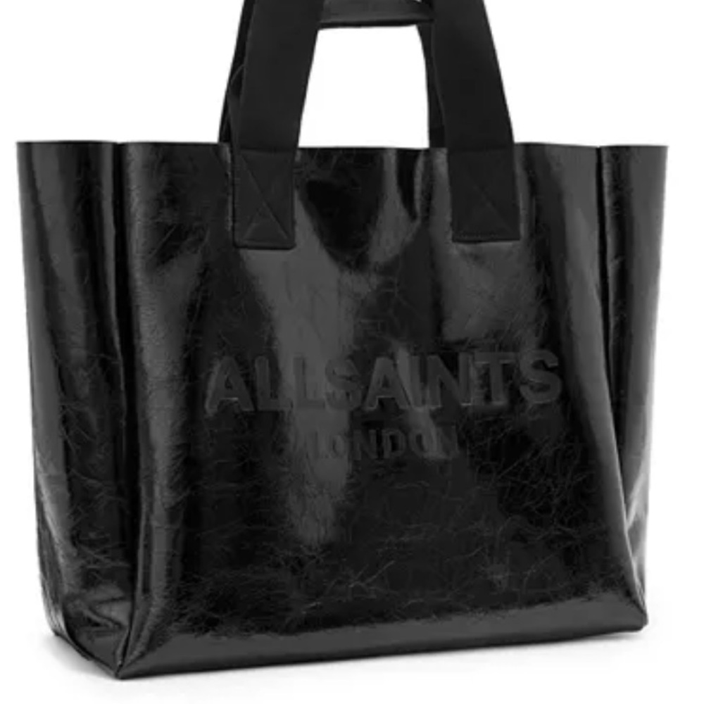 All Saints Izzy Shine Black Tote - Picture 5 of 9